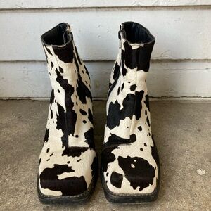 Cowhide Ankle Boots